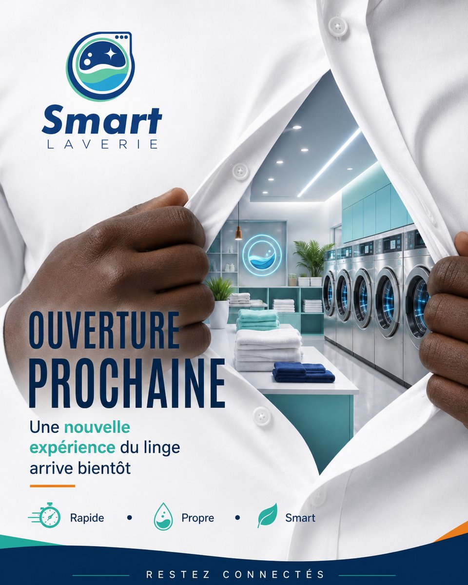 Teaser de lancement SMART LAVERIE pressing à domicile à Abidjan